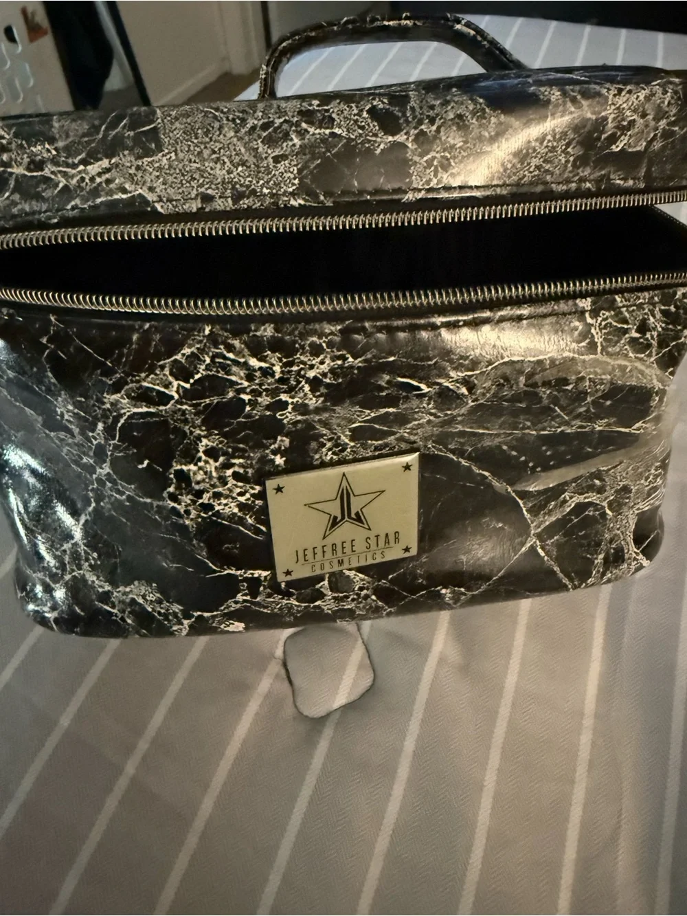 Jeffree Star Black Marble makeup bag